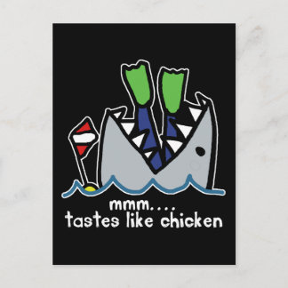 Scuba tastes Chicken Shark Briefkaart