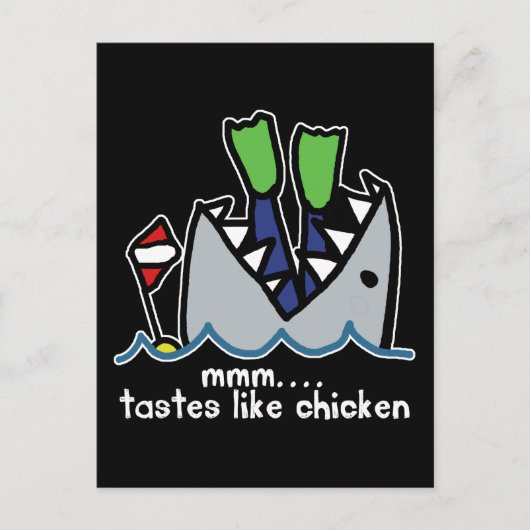 Scuba tastes Chicken Shark Briefkaart (Voorkant)