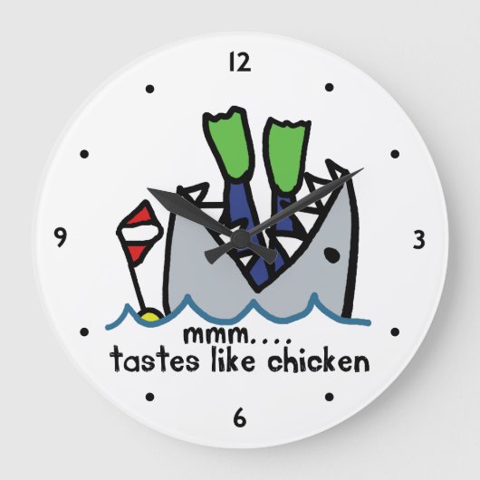 Scuba tastes Chicken Shark Grote Klok (Voorkant)