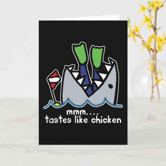 Scuba tastes Chicken Shark Kaart (Gele Bloem)