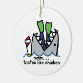Scuba tastes Chicken Shark Keramisch Ornament (Links)