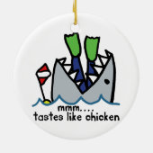 Scuba tastes Chicken Shark Keramisch Ornament (Achterkant)