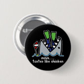 Scuba tastes Chicken Shark Ronde Button 5,7 Cm (Voorkant /achterkant)