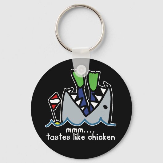 Scuba tastes Chicken Shark Sleutelhanger (Voorkant)