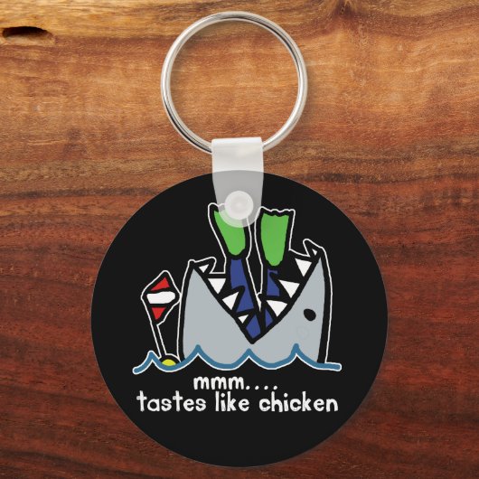 Scuba tastes Chicken Shark Sleutelhanger (Voorkant)