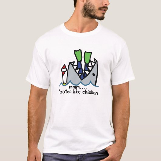 Scuba tastes Chicken Shark T-shirt (Voorkant)