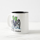 Scuba tastes Chicken Shark Tweekleurige Koffiemok (Voorkant links)