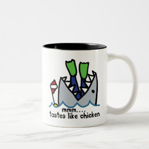 Scuba tastes Chicken Shark Tweekleurige Koffiemok