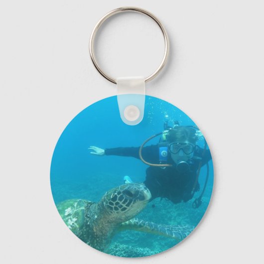Scuba Underwater Life Sleutelhanger (Voorkant)