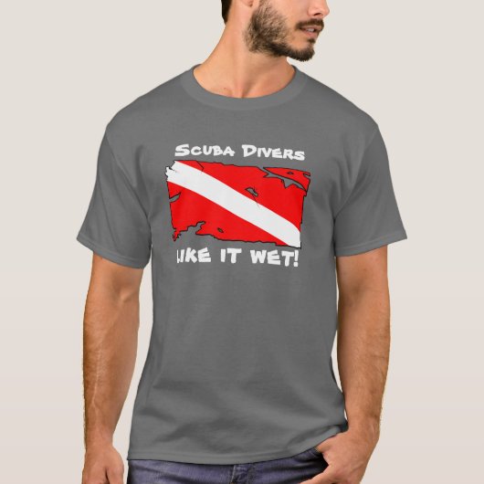 Scuba verspreidt zich als natte t-shirt (Voorkant)