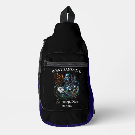 Scuba Vibes: Duik in het Avontuur! Sling Bag (Voorkant)