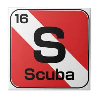 Scuba Vlag Periodiek Systeem Onderzetter Tegeltje