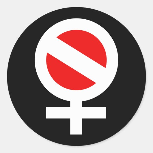 Scuba Woman Ronde Sticker (Voorkant)