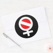 Scuba Woman Ronde Sticker (Envelop)