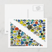 Scubadorable Diver Down Flag Briefkaart (Voorkant / Achterkant)