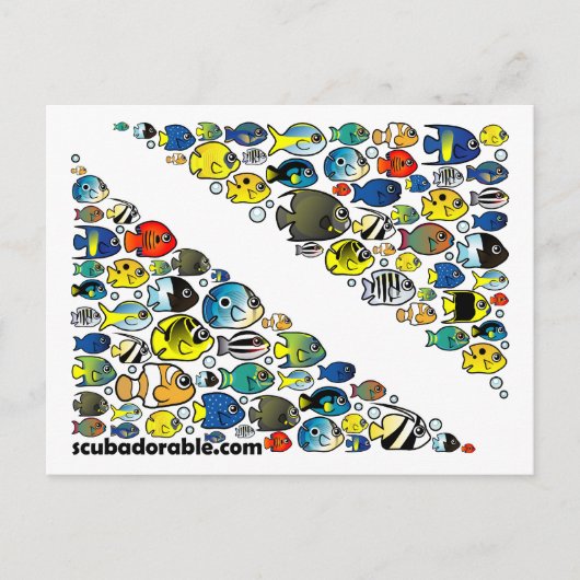 Scubadorable Diver Down Flag Briefkaart (Voorkant)