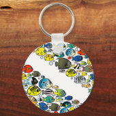 Scubadorable Diver Down Flag Sleutelhanger (Voorkant)