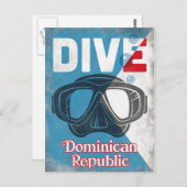  scubaseduikmasker in de Dominicaanse Republiek Briefkaart (Voorkant / Achterkant)