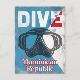  scubaseduikmasker in de Dominicaanse Republiek Briefkaart