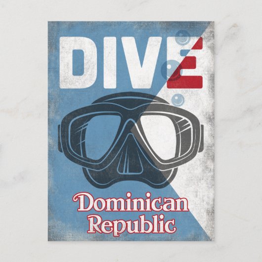  scubaseduikmasker in de Dominicaanse Republiek Briefkaart (Voorkant)