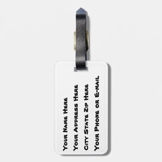  scubaslag bagagelabel (Achterkant verticaal)