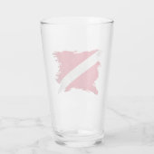 scubasvlag, penseelstreek, duikvlag glas (Achterkant)