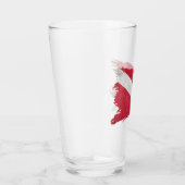 scubasvlag, penseelstreek, duikvlag glas (Rechts)