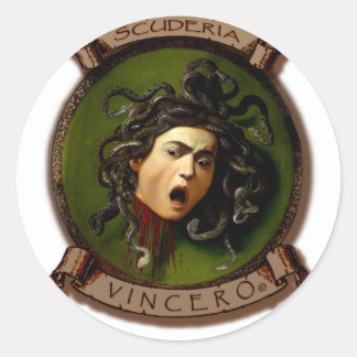 Scuderia Vincero! Testa Medusa Ronde Sticker