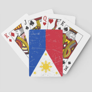 Scuffed and Scratched Filipino Flag Pokerkaarten