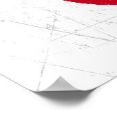 Scuffed and Scratched Japanse vlag Poster (Hoek)