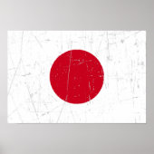 Scuffed and Scratched Japanse vlag Poster (Voorkant)