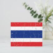 Scuffed and Scratched Thai Flag Briefkaart (Staand voorkant)