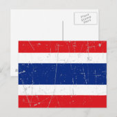 Scuffed and Scratched Thai Flag Briefkaart (Voorkant / Achterkant)