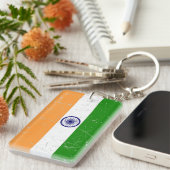 Scuffed and Scrated Indian Flag Sleutelhanger (Voorkant Rechts)