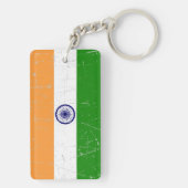 Scuffed and Scrated Indian Flag Sleutelhanger (achterkant)