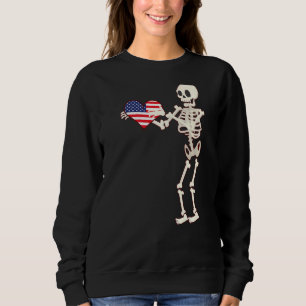 Scull Amerikaanse vlag Amerikaanse vlag Verenigde Trui