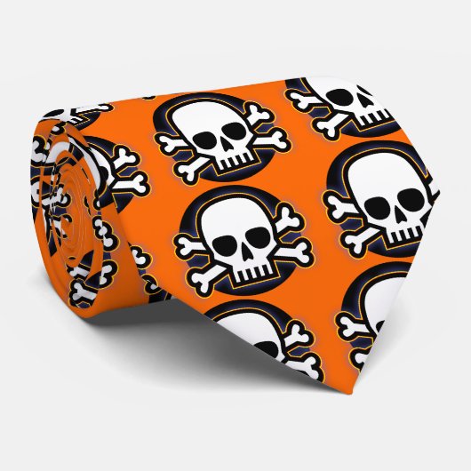 Scull en Botten Stropdas (Opgerold)