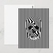 Scull en Stripes, op art Briefkaart (Voorkant / Achterkant)