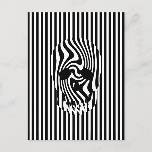 Scull en Stripes, op art Briefkaart (Voorkant)