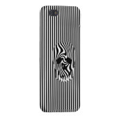 Scull en Stripes, op art iPhone Hoesje (Achterkant Rechts)