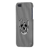 Scull en Stripes, op art iPhone Hoesje (Achterkant Links)