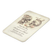 Scull paar Dag van de Doden Save the Date Magneet (Linkerzijde)