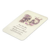 Scull paar Dag van de Doden Save the Date Magneet (Linkerzijde)