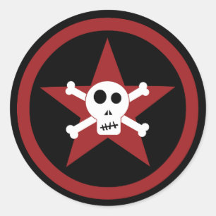 Scull & Star Classic Round Sticker