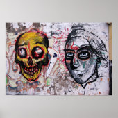 Scull Street Art van Las Palmas Poster (Voorkant)