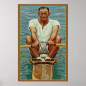 Sculling Rowers Rowing  Sport Mannen Athlete Poster (Voorkant)