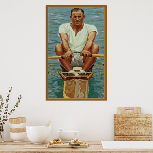 Sculling Rowers Rowing  Sport Mannen Athlete Poster (Keuken)