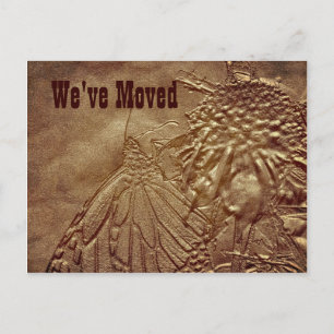 Sculpted Butterfly New Address Moving Briefkaart