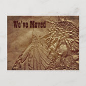 Sculpted Butterfly New Address Moving Briefkaart (Voorkant)