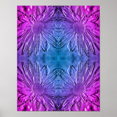 Sculpted Effect Black Eyed Susan Flower Abstract Poster (Voorkant)
